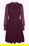 VERO MODA Burgundowa sukienka szyfonowa (XS)