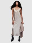 ALLSAINTS Satynowa sukienka midi (44)