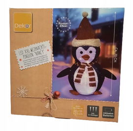 Dekoracja świąteczna LED XXL Pingwin 70 cm zewnętrzna i wewnętrzna