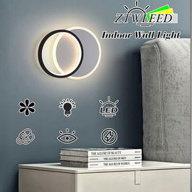 Lampa ścienna LED, 16 W, trójkolorowa, ściemniana, nowoczesna, okrągła