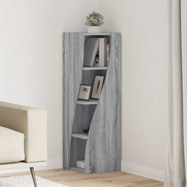 vidaXL Szafka narożna Szary Sonoma 32x32x102cm Materiał drewnopochodny