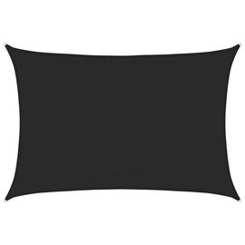 vidaXL Żagiel przeciwsłoneczny, 160 g/m², czarny, 3,5x4,5 m, HDPE