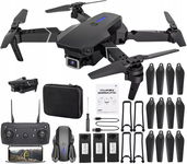 DRON E90 PRO DWIE KAMERY WIFI HD ZABAWKA ZAWIS 250m INSTRUKCJA POLSKA ETUI