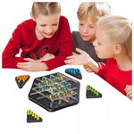 TRIANGLE CHESS BOARD GAME, INTERACTIVE PEGBOARD GAME, DESKTOP BOARD GAMES