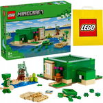 Klocki LEGO Minecraft 21254 Domek na plaży żółwi + Torba na prezent LEGO