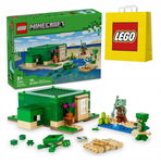 KLOCKI LEGO | MINECRAFT 21254 DOMEK NA PLAŻY ŻÓŁWI FIGURKI ZABAWKI + TORBA