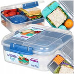 ŚNIADANIÓWKA SISTEMA LUNCHBOX POJEMNIK BOX BENTO 1250 ml Z PRZEGRÓDKAMI SOS