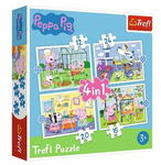 Puzzle ŚWINKA PEPPA Wspomnienia z Wakacji 4w1 Trefl 4 Układanki 3+