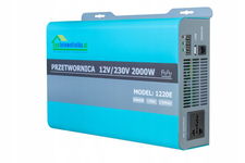 Przetwornica do samochodu, kampera, łodzi 1220E 12V na 230V 2000W Sinus