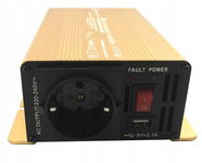 PRZETWORNICA NAPIĘCIA CZYSTY SINUS 300 WATT SOLARTRONICS 12V/230V USB GOLD