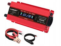 Przetwornica NAPIĘCIA SAMOCHODOWA Inwerter Ekran LCD 12V 230V 2000W +2x USB