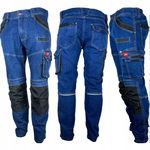 ART.MAS Spodnie robocze JEANS STRETCH jeansowe slimowane BHP ELASTYCZNE S