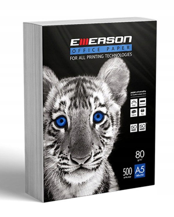 Papier biurowy biały Emerson format A5 80g 500 arkuszy