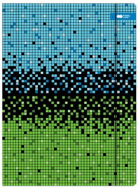TECZKA Z GUMKA A4+ 350G PIXI NIEBIESKO-ZIELONA HAPPY COLOR