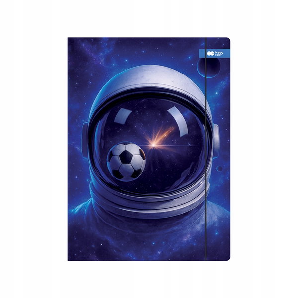 Teczka z gumką A4 350g Cosmo Ball Astro niebieska Happy Color