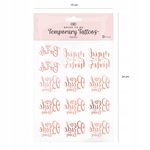 TATUAŻE ZMYWALNE WIECZÓR PANIEŃSKI BRIDE TO BE ROSE GOLD TEAM BRIDE 13SZT