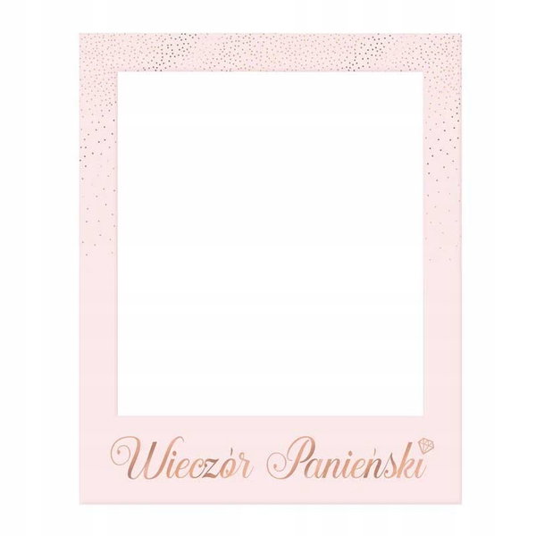 RAMKA do foto sesji różowa z napisem Wieczór Panieński 50x60 DIY