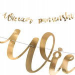 Baner "Wieczór panieński" PartyDeco złoty 150 cm