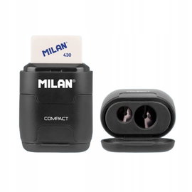 Temperówko-gumka podwójna szkolna czarna Milan Compact Shadow 1 szt.