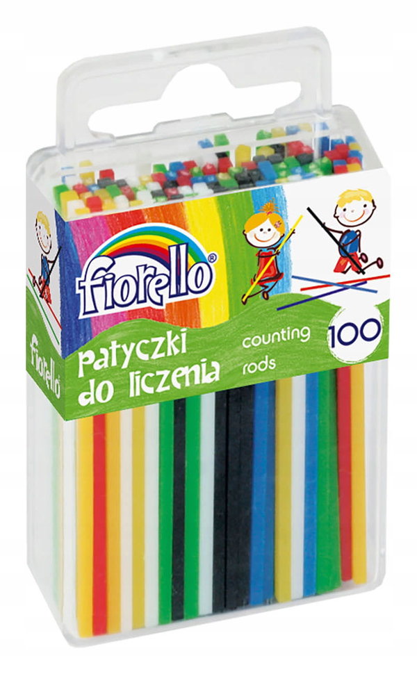 FIORELLO PATYCZKI DO LICZENIA KOLOROWE 100SZT