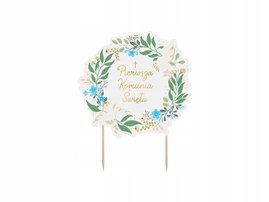 Topper Party Deco KPT69 Pierwsza Komunia Święta 16,7x20 cm