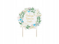 Topper Party Deco KPT69 Pierwsza Komunia Święta 16,7x20 cm