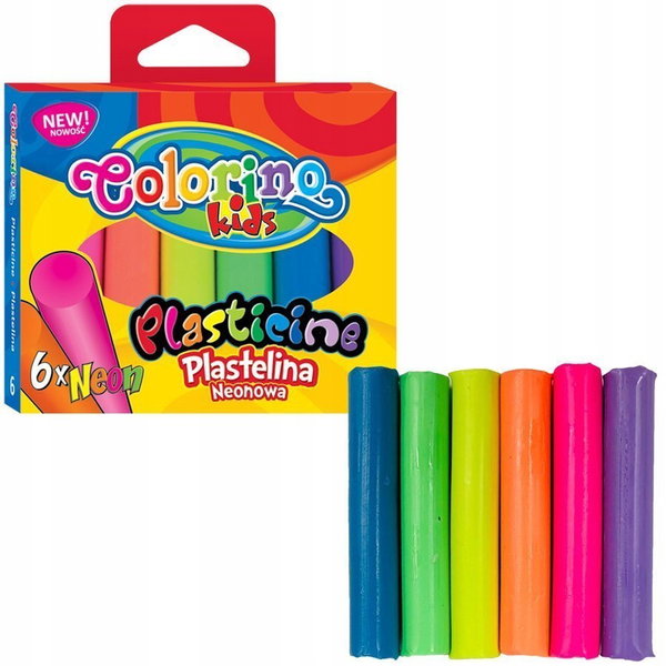 Plastelina 6 kol. Neon Colorino Kids