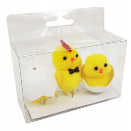 KURCZACZKI PLUSZOWE W SKORUPCE 6cm DEKORACJA WIELKANOC 3szt. SKE6 BREWIS