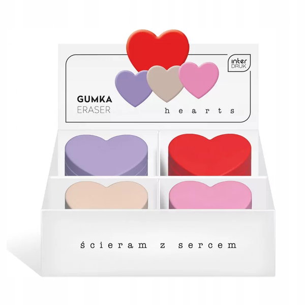 Gumka do mazania Serduszko HEARTS