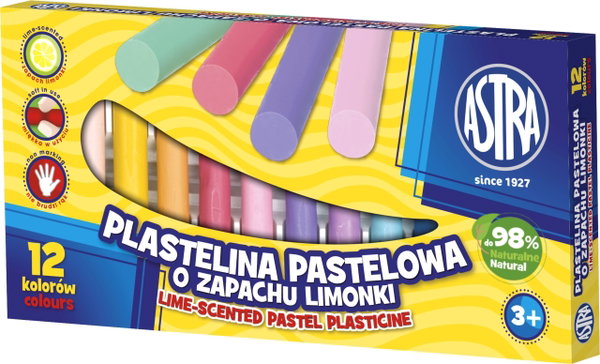 ASTRA Plastelina pastelowa 12 Kolorów ZAPACHOWA