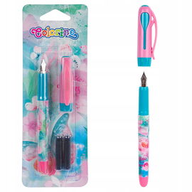 Pióro ze stalówką i 2 wymiennymi nabojami COLORINO DREAMS MOTYLE