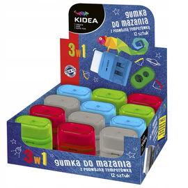 Gumka do mazania Derform KIDEA Z PODWÓJNĄ TEMPERÓWKĄ 1 szt.