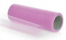 Tiul różowy pudrowy róż 15cm rolka 9m wesele ślub urodziny komunia 1 sztuka