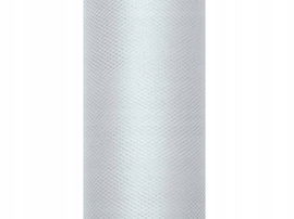 TIUL DEKORACYJNY SZARY NA ROLCE NA KOKARDY POMPONY WESELE KOMUNIA 15 CM 9 M