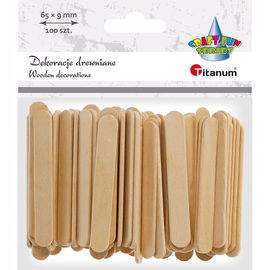 Patyczki drewniane Titanum 9 x 63 mm 100 szt,
