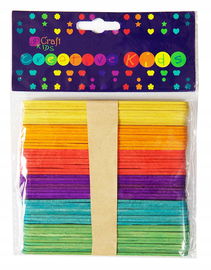 Patyczki - szpatułki drewniane barwione mix-kolorów op. 50 szt., Dp Craft