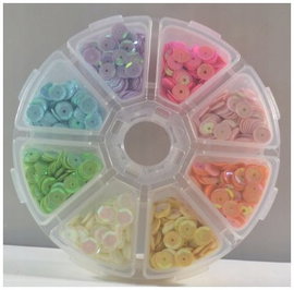 Cekiny 6mm 40g 8-kol pastelowe, Galeria Hobby