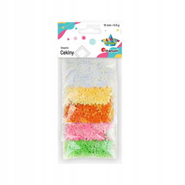 CEKINY OZDOBNE PASTELOWE KWIATY KWIATKI DEKORACYJNE 5x5g 10mm TITANUM