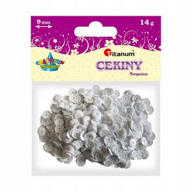 Cekiny BIAŁE 14g 9MM TITANUM
