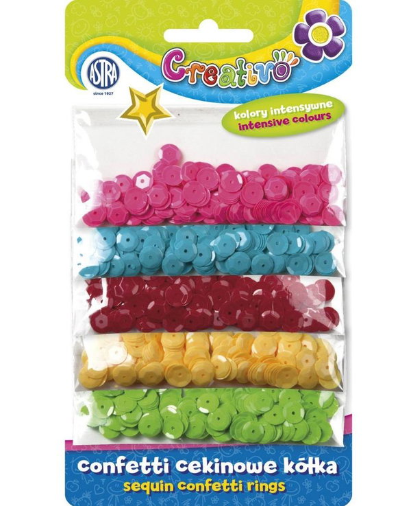 Confetti cekinowe kolory intensywne 1000szt Astra nr86