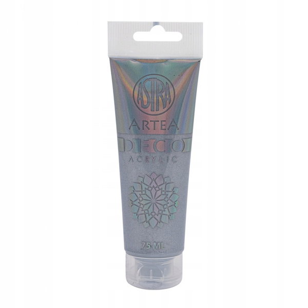 Farba akrylowa Astra metaliczny srebrny 75 ml w tubie