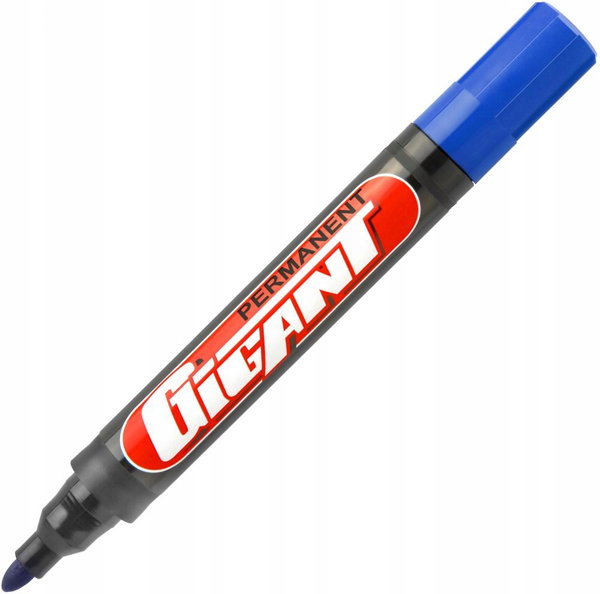 Marker permanentny, okrągła końcówka, Kamet Gigant niebieski 1szt.
