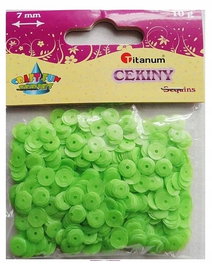 CEKINY 7MM 10G ZIELONE MATOWE TITANUM