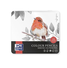 Kredki ołówkowe Oxford Artistic 24 kolory, metalowe opakowanie