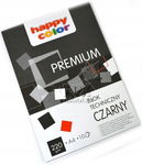 BLOK TECHNICZNY CZARNY A4 HAPPY COLOR PREMIUM 220g