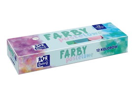 FARBY PLAKATOWE OXFORD PASTELOWE 12 KOLORÓW