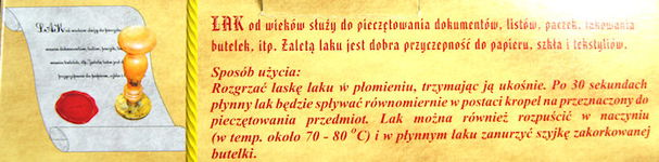 Lak granatowy do butelek i listów