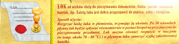 Lak granatowy do butelek i listów