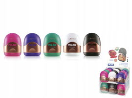 Temperówka manualna, pojedyncza, z pojemnikiem Milan Wielokolorowy