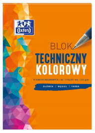 Blok techniczny A4 10k 225g kolor, Oxford